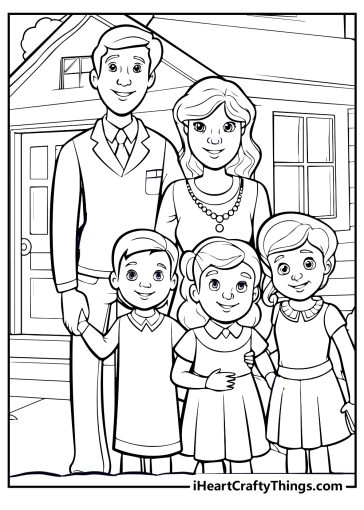 Printable Family Coloring Pages (Updated 2024)