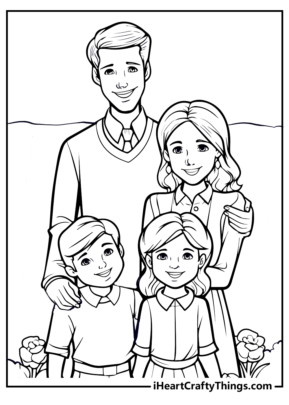 Girl color page - Coloring pages for kids - Family, People and