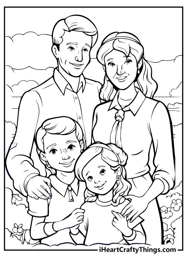 Printable Family Coloring Pages (Updated 2024)