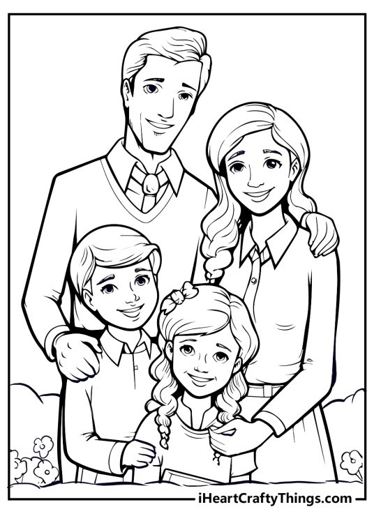 Printable Family Coloring Pages (Updated 2024)