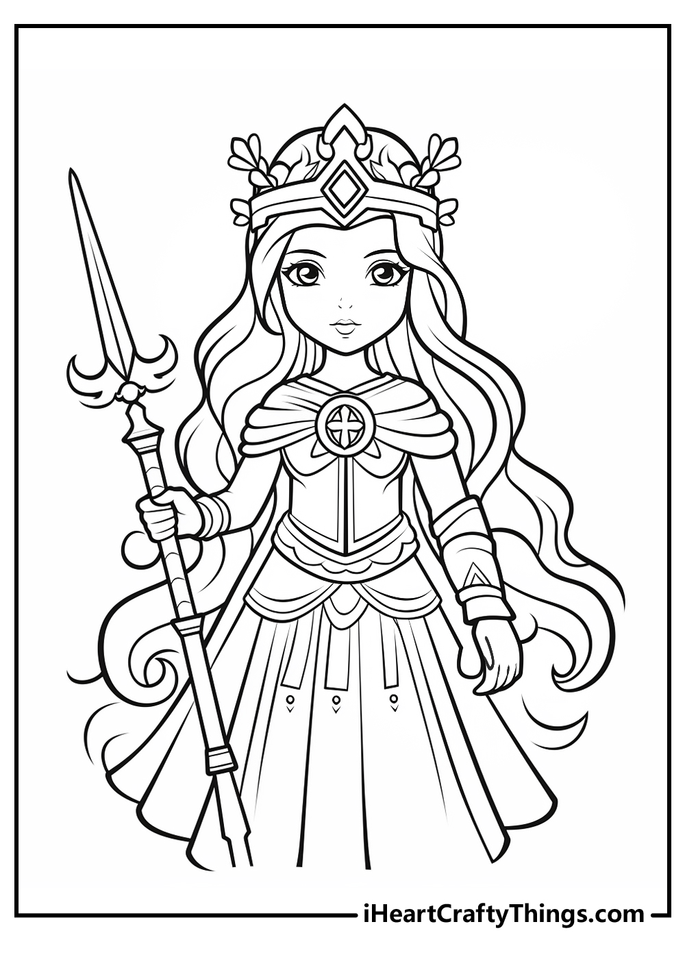 fantasy queen coloring pages
