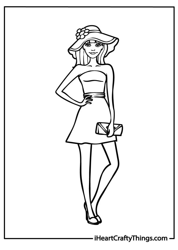 Fashion Coloring Pages (100% Free Printables)