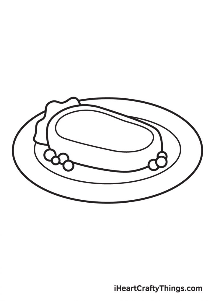 Main Course Draw Food Drawing - How To Draw Food Step By Step
