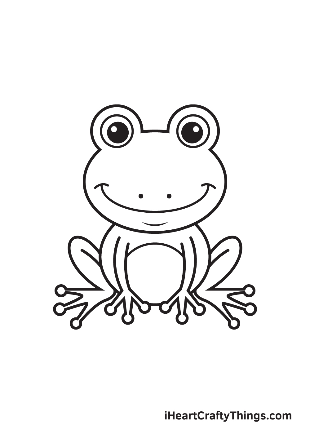 images of frog line drawing