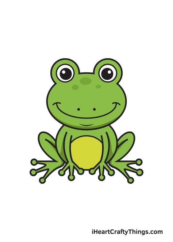 Frog Drawing How To Draw A Frog Step By Step