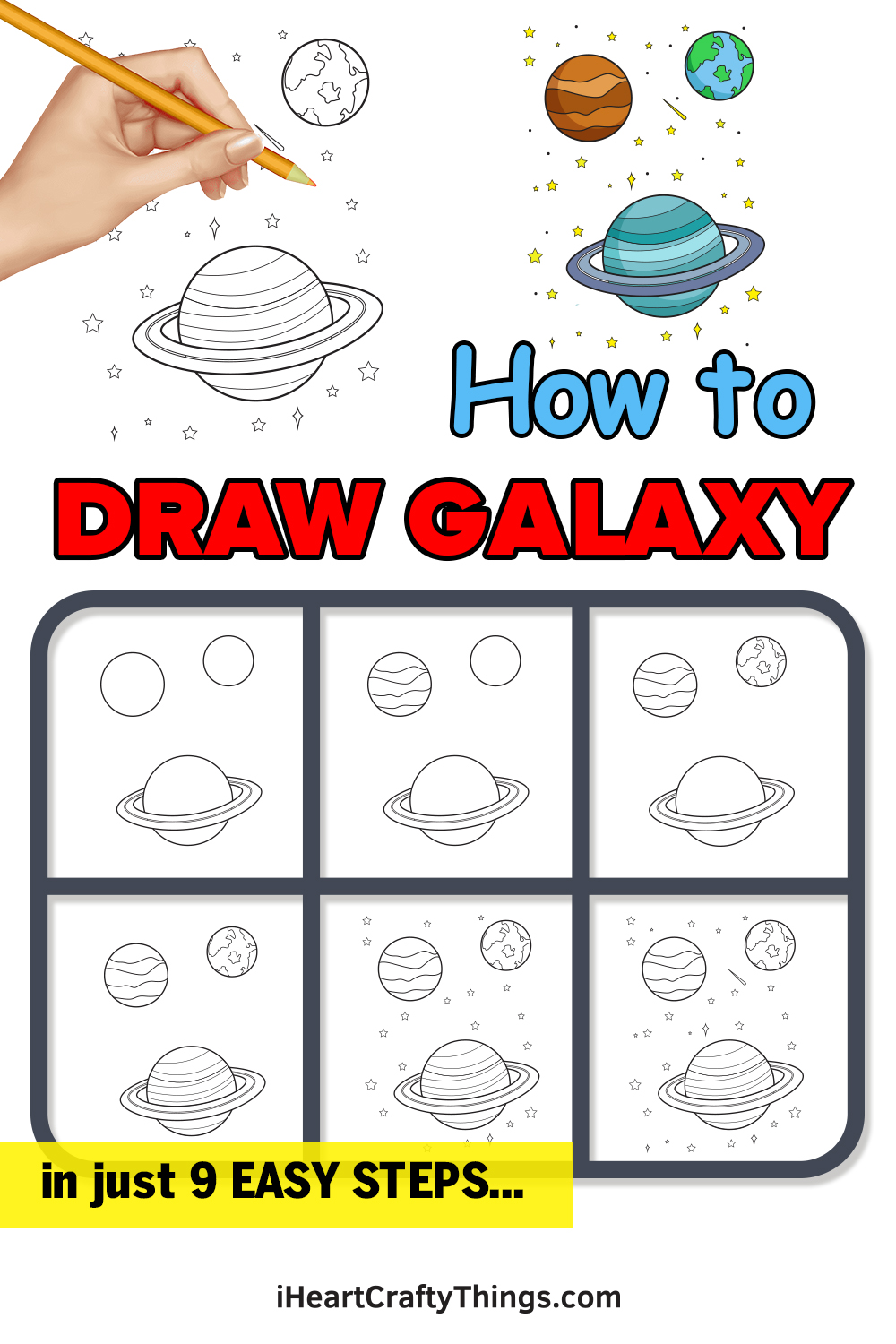 how to draw galaxy in 9 easy steps