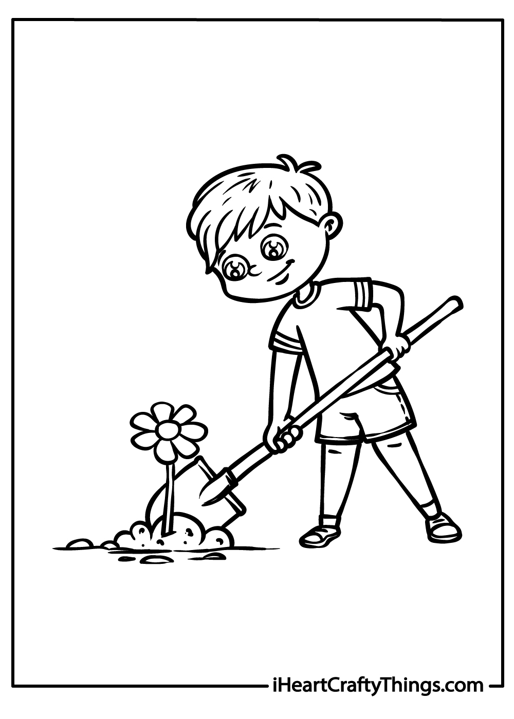 garden coloring printable for kids