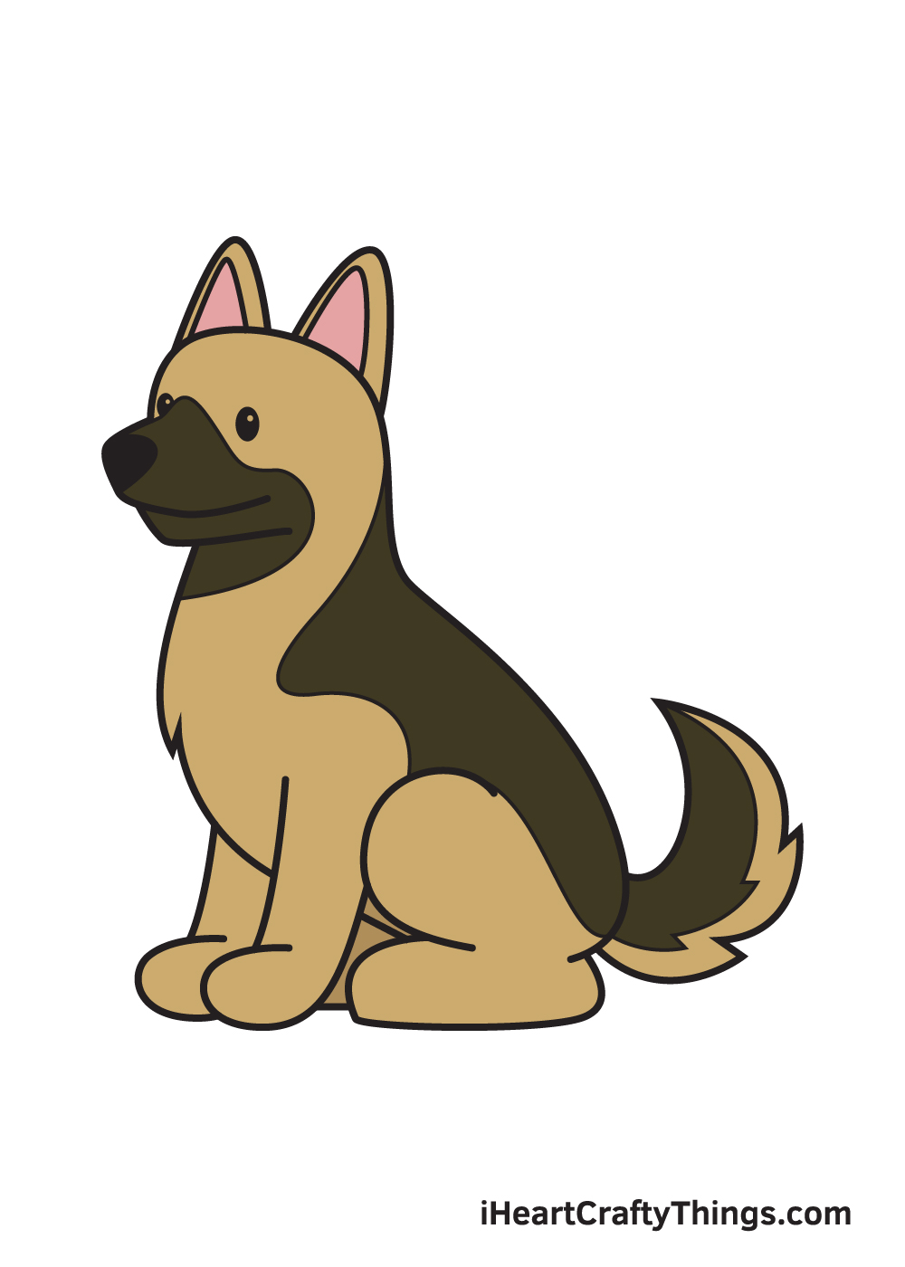 German Sheperd DRAWING – STEP 10 - Cách vẽ con chó đơn giản với 8 bước cơ bản có hướng dẫn chi tiết