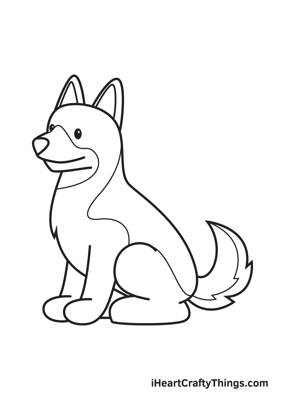 German Sheperd DRAWING – STEP 9 - Cách vẽ con chó đơn giản với 8 bước cơ bản có hướng dẫn chi tiết