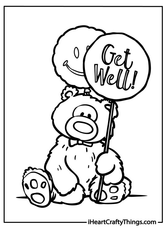 15 Get Well Soon Coloring Pages (100% Free Printables)