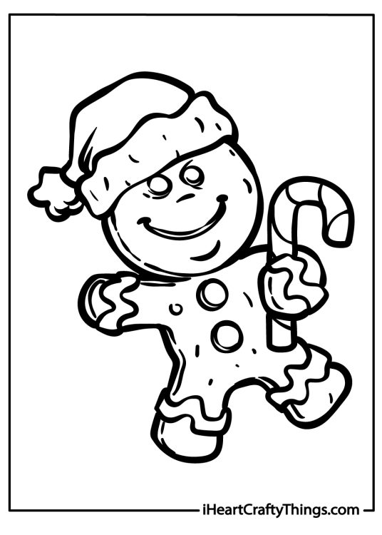 15 Christmas Gingerbread Coloring Pages (100% Free Printables)