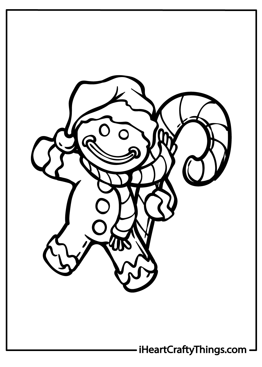 new gingerbread coloring pdf for kids