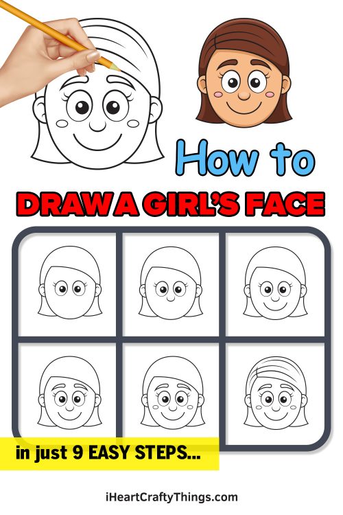 Girl Face Drawing - How To Draw A Girl Face Step By Step