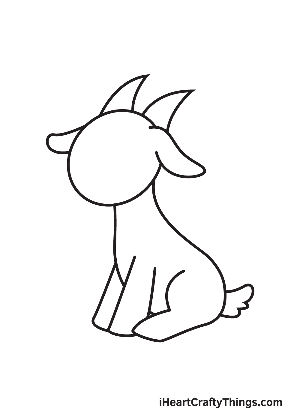 Drawing Worksheet For Preschool Kids With Easy Gaming Level Of Difficulty,  Simple Educational Game For Kids To Finish The Picture By Sample And Draw  The Horn Goat Royalty Free SVG, Cliparts, Vectors,