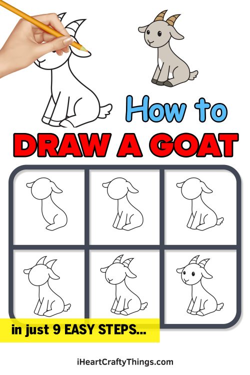 Goat Drawing - How To Draw A Goat Step By Step