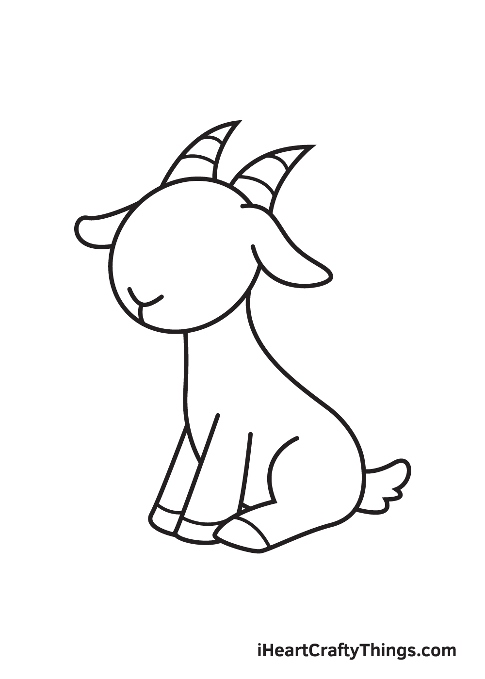 goat drawing - step 8