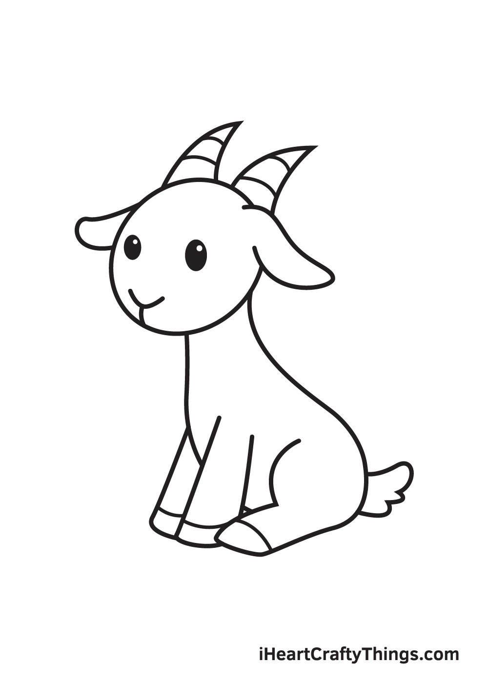goat drawing - step 9