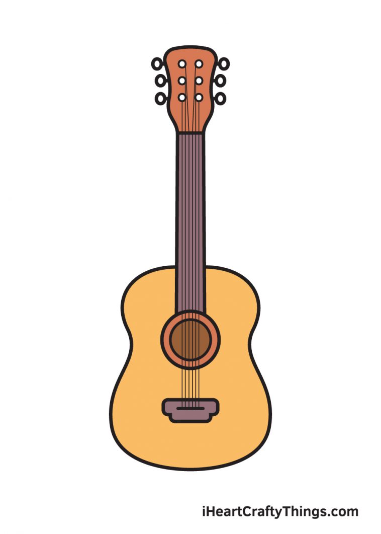 How to Draw a Guitar Easy for Beginners - Cooper Ancepaid