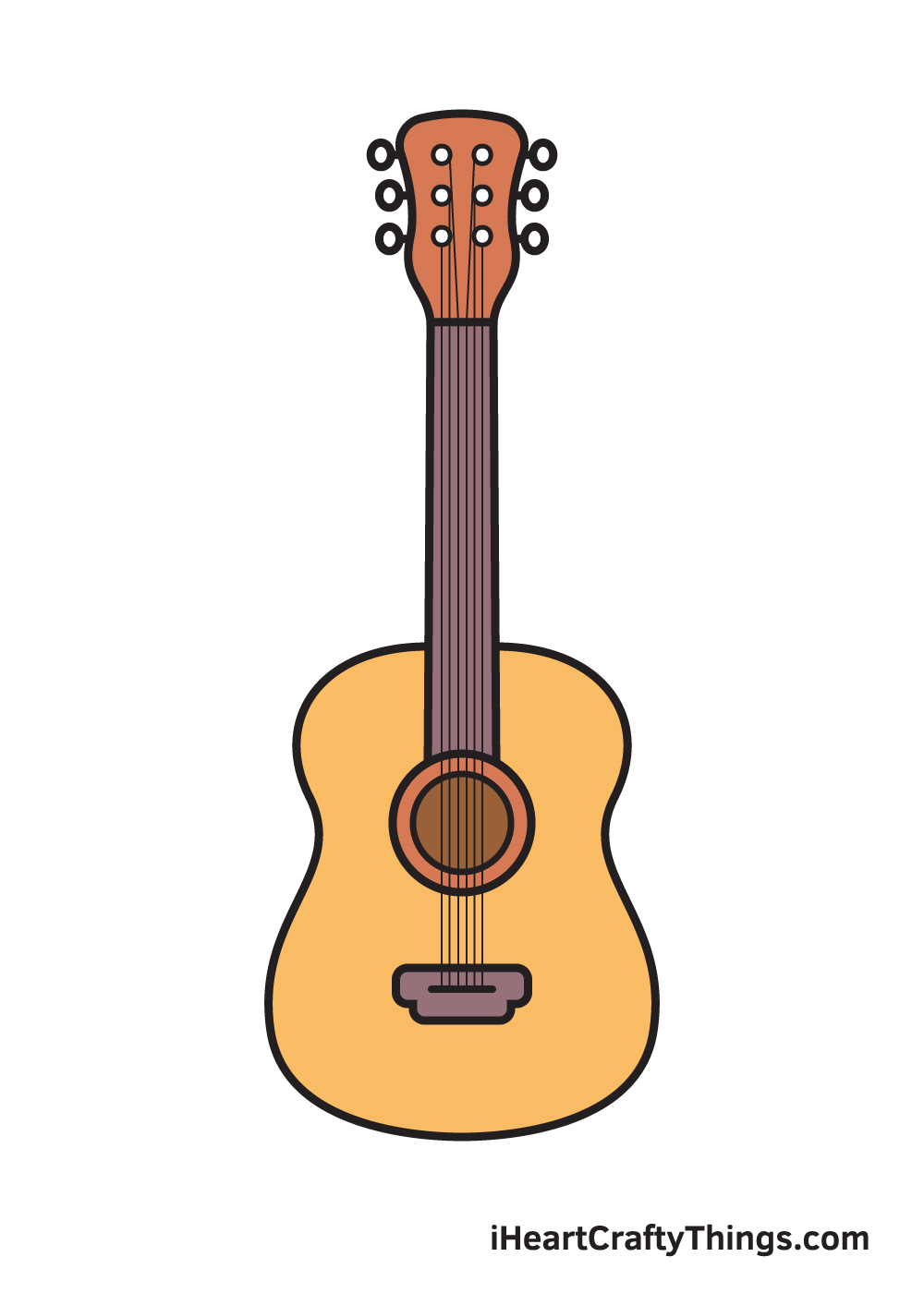 Guitar Drawing – 9 Steps
