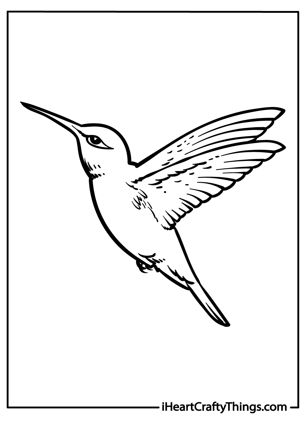 Hummingbird Coloring pdf Sheets for Kids