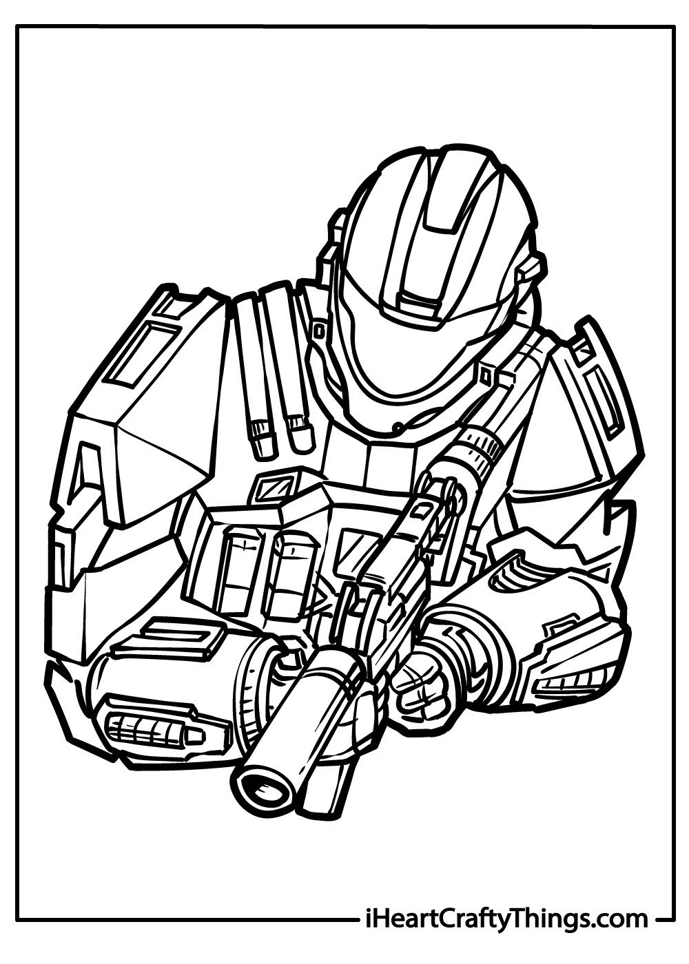 halo coloring sheet for kids