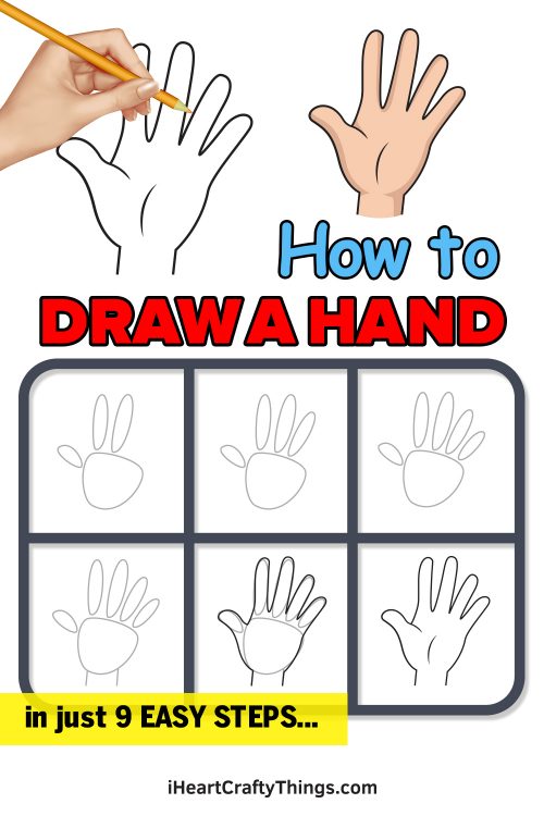 Hand Drawing - How To Draw A Hand Step By Step