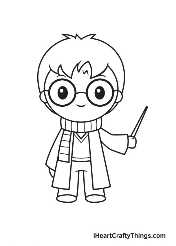 Harry Potter Drawing - How To Draw Harry Potter Step By Step