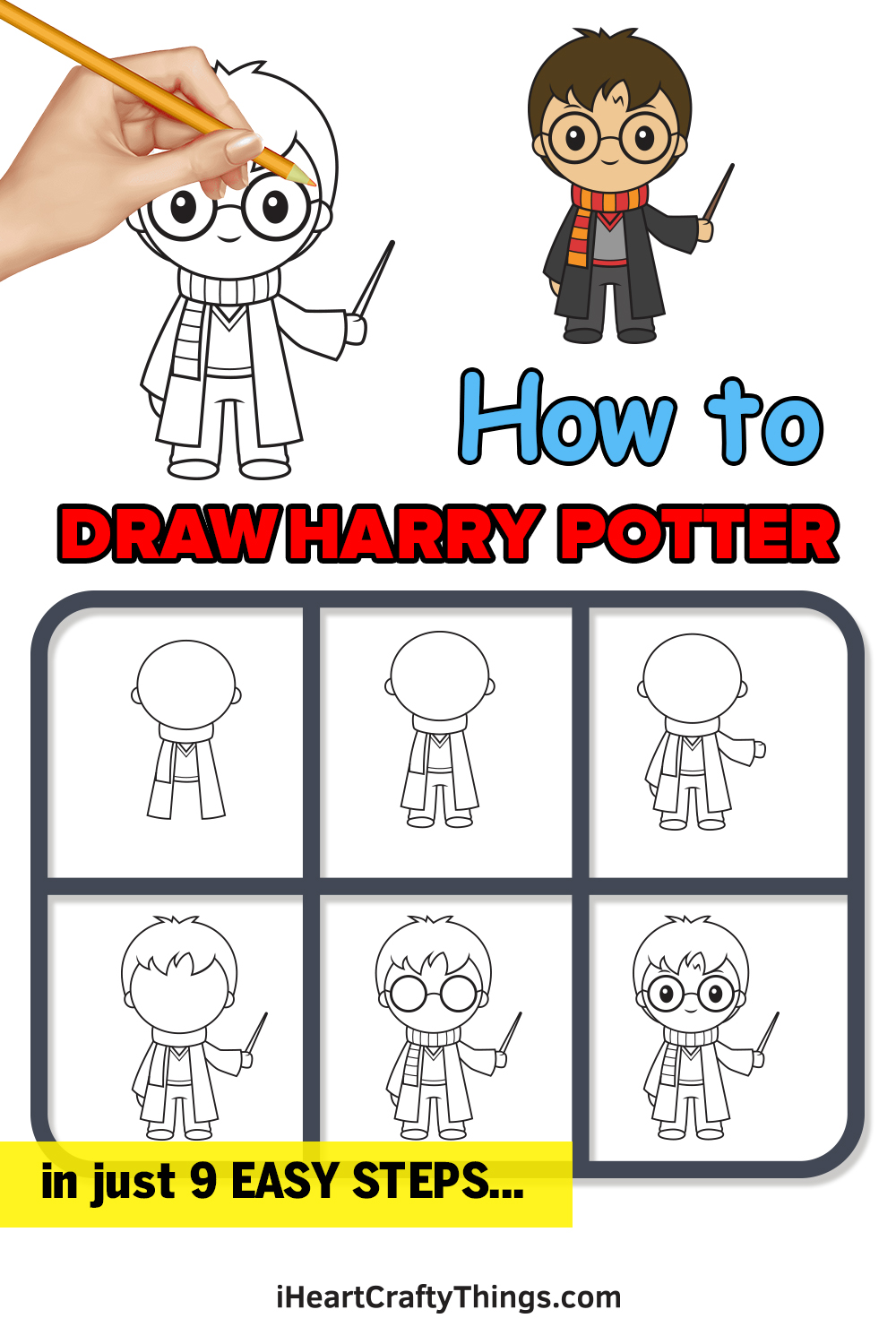 How To Draw Harry Potter - Harry Potter Wand Drawing Easy, HD Png Download  , Transparent Png Image - PNGitem