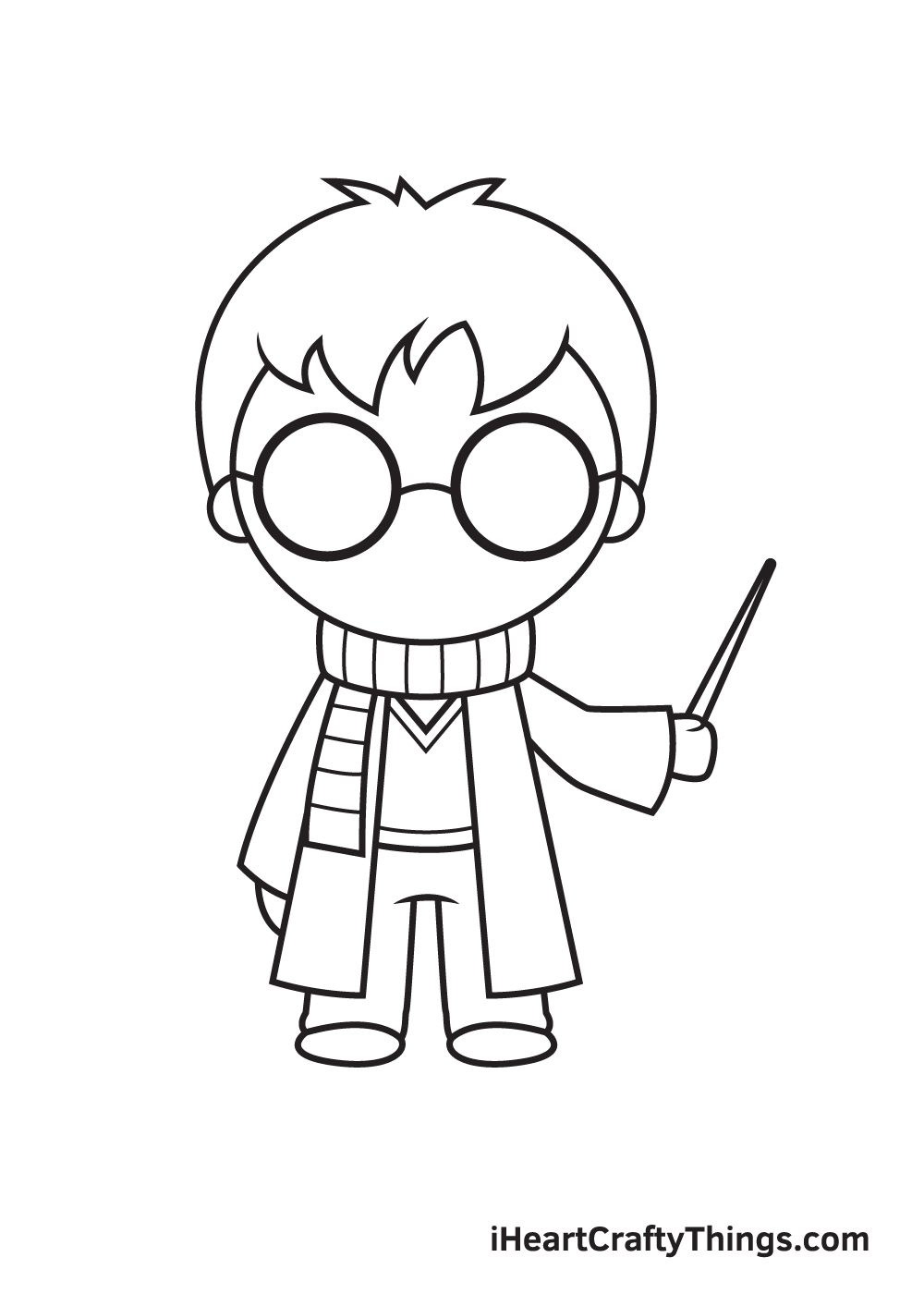 Harry Potter Drawing – Step 8