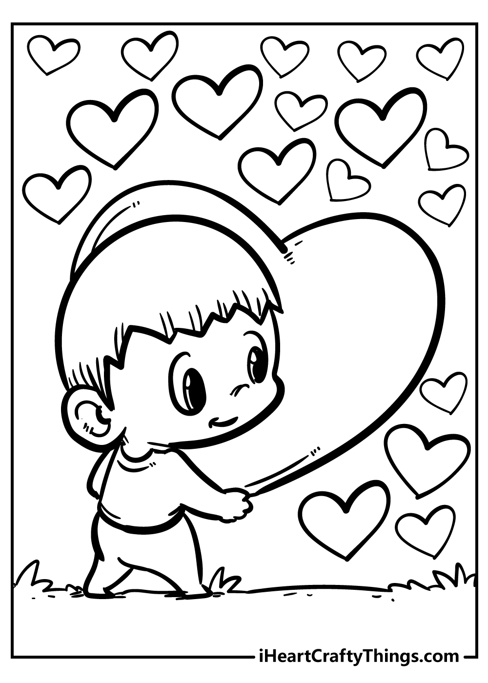 Heart i love you coloring pages