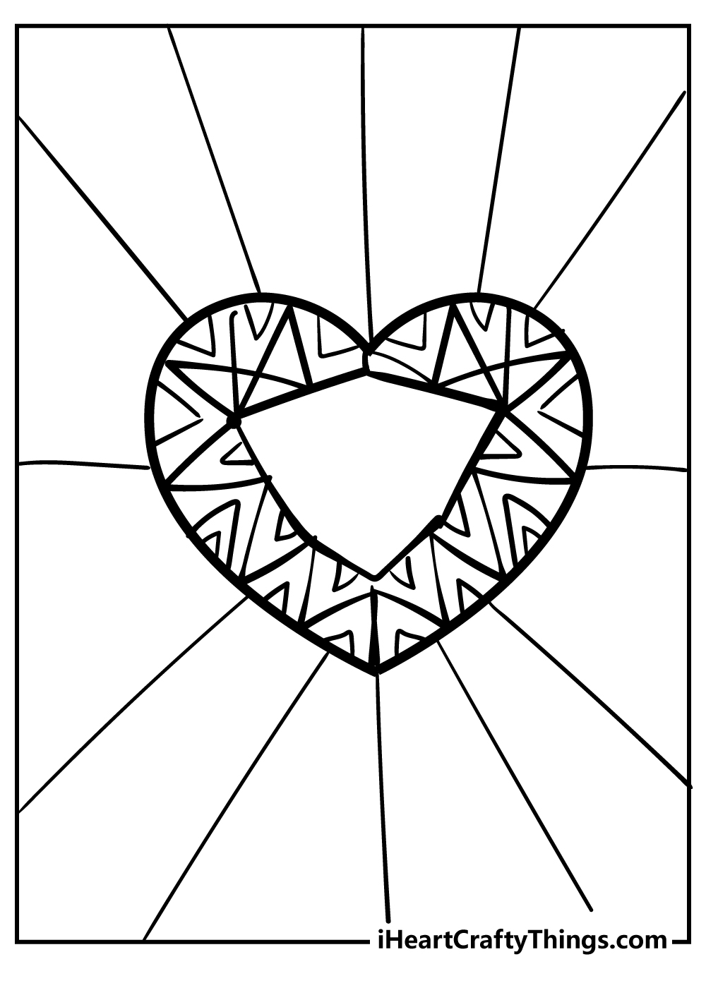 Coloring book of hearts