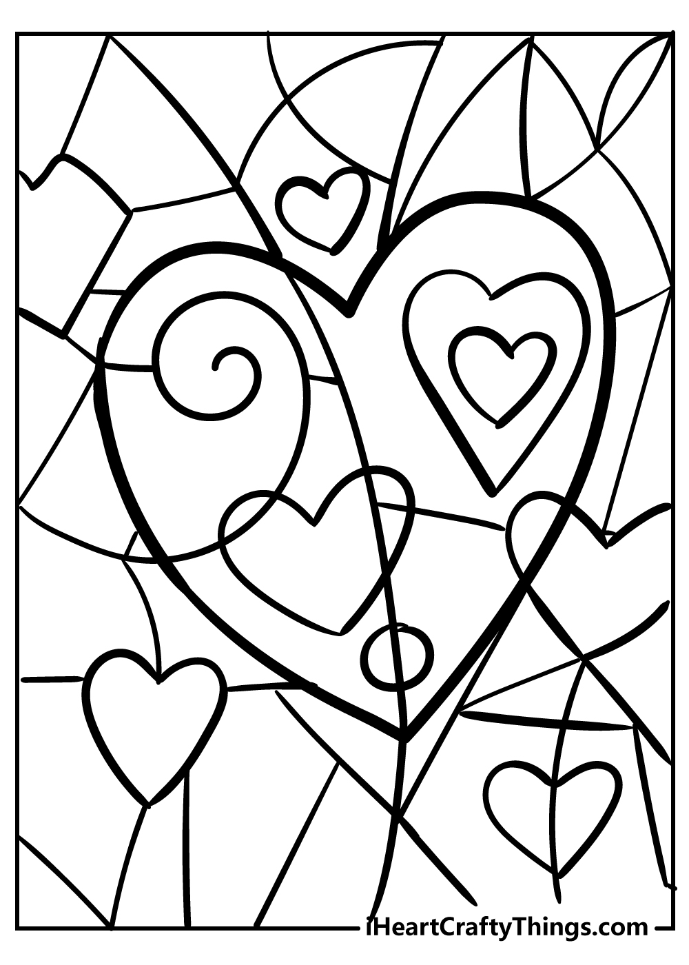 heart coloring page for adults