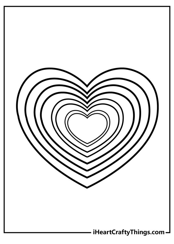 Heart Coloring Pages (100% Free Printables)