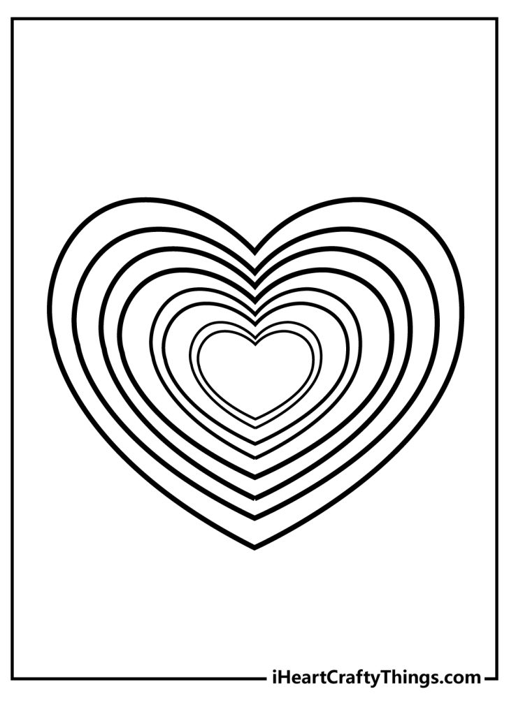 All New Heart Coloring Pages 2024 (100% Free Printables)