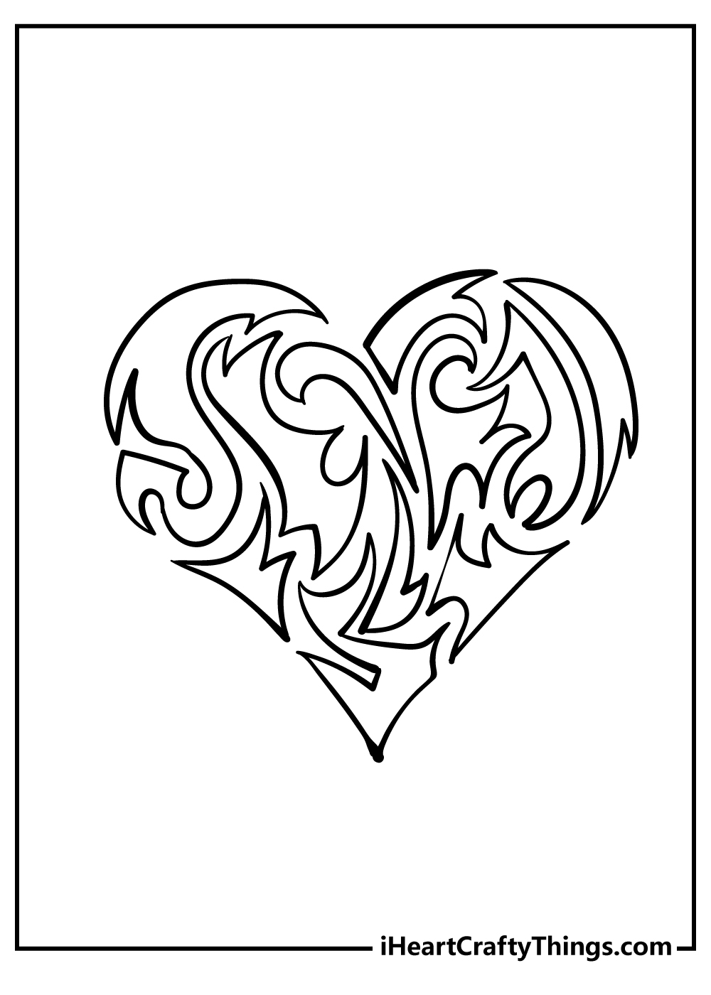 coloring pages for kids with hearts