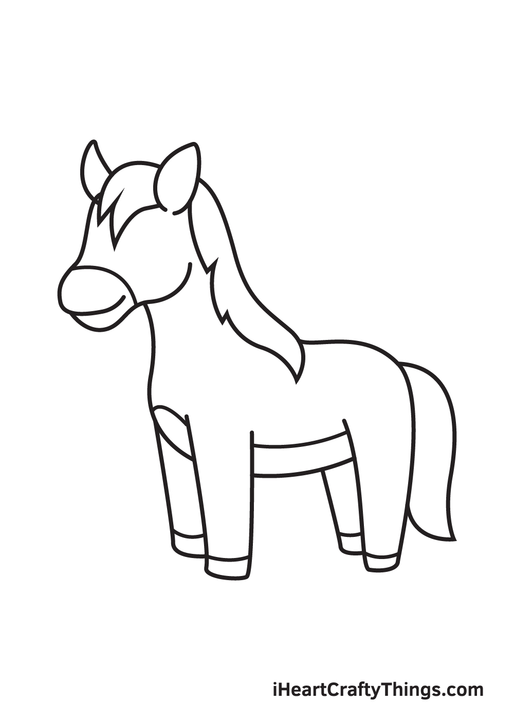 horse drawing - step 8