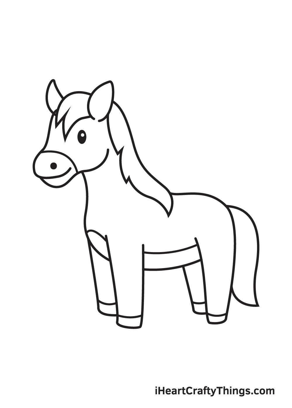 horse drawing - step 9