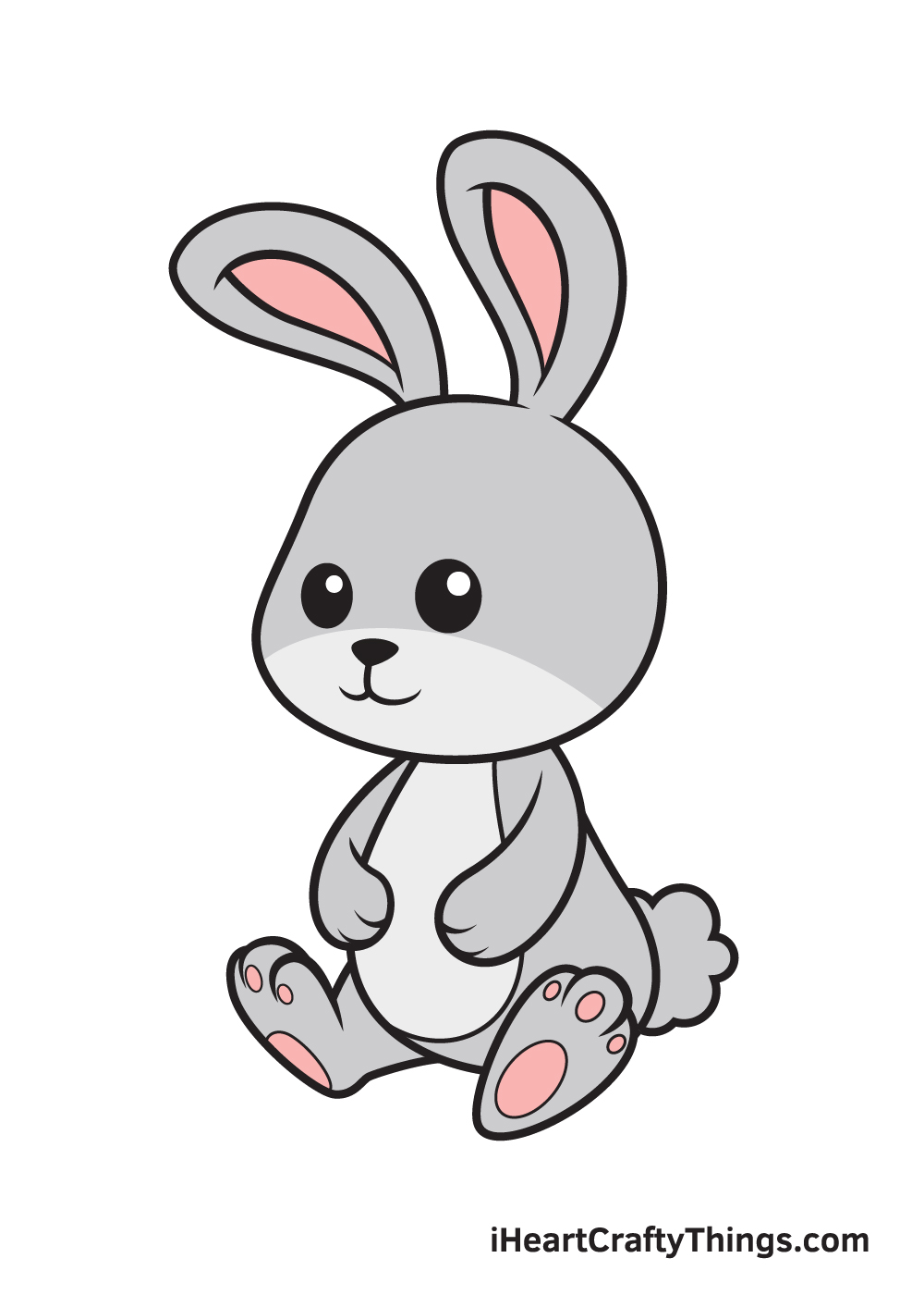 Bunny Drawing — How To Draw A Bunny Step By Step