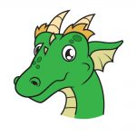 how to draw dragon head image