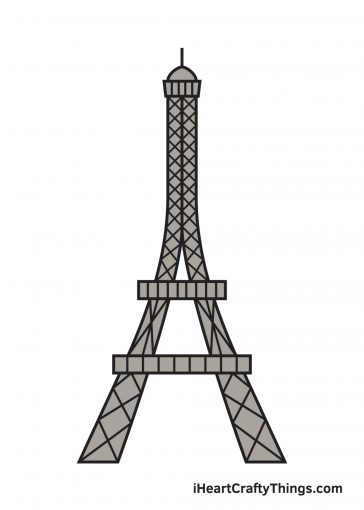 how to draw Eiffel Tower Image
