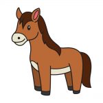 how to draw horse image