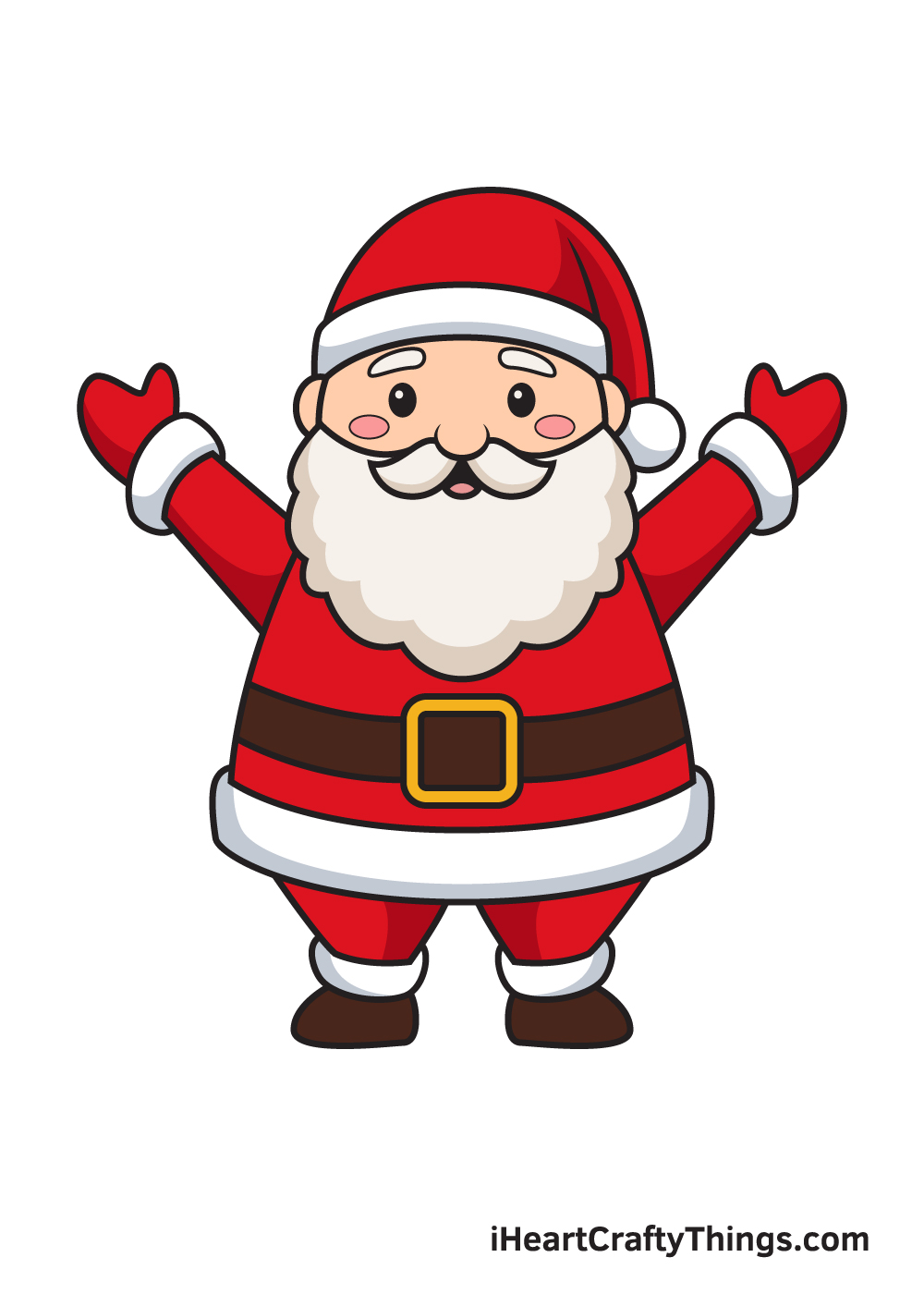Santa Claus Drawing — How To Draw Santa Claus Step By Step