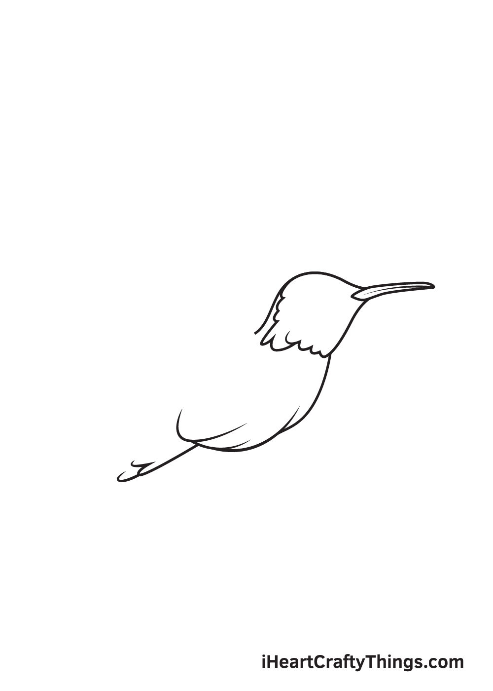 hummingbird drawing step 5