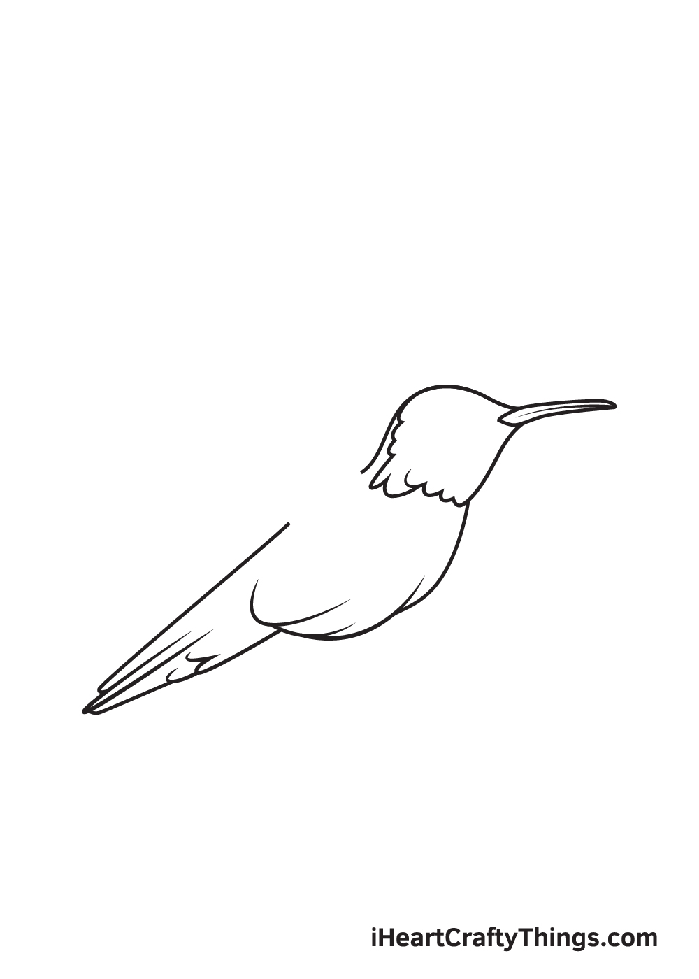 hummingbird drawing step 6