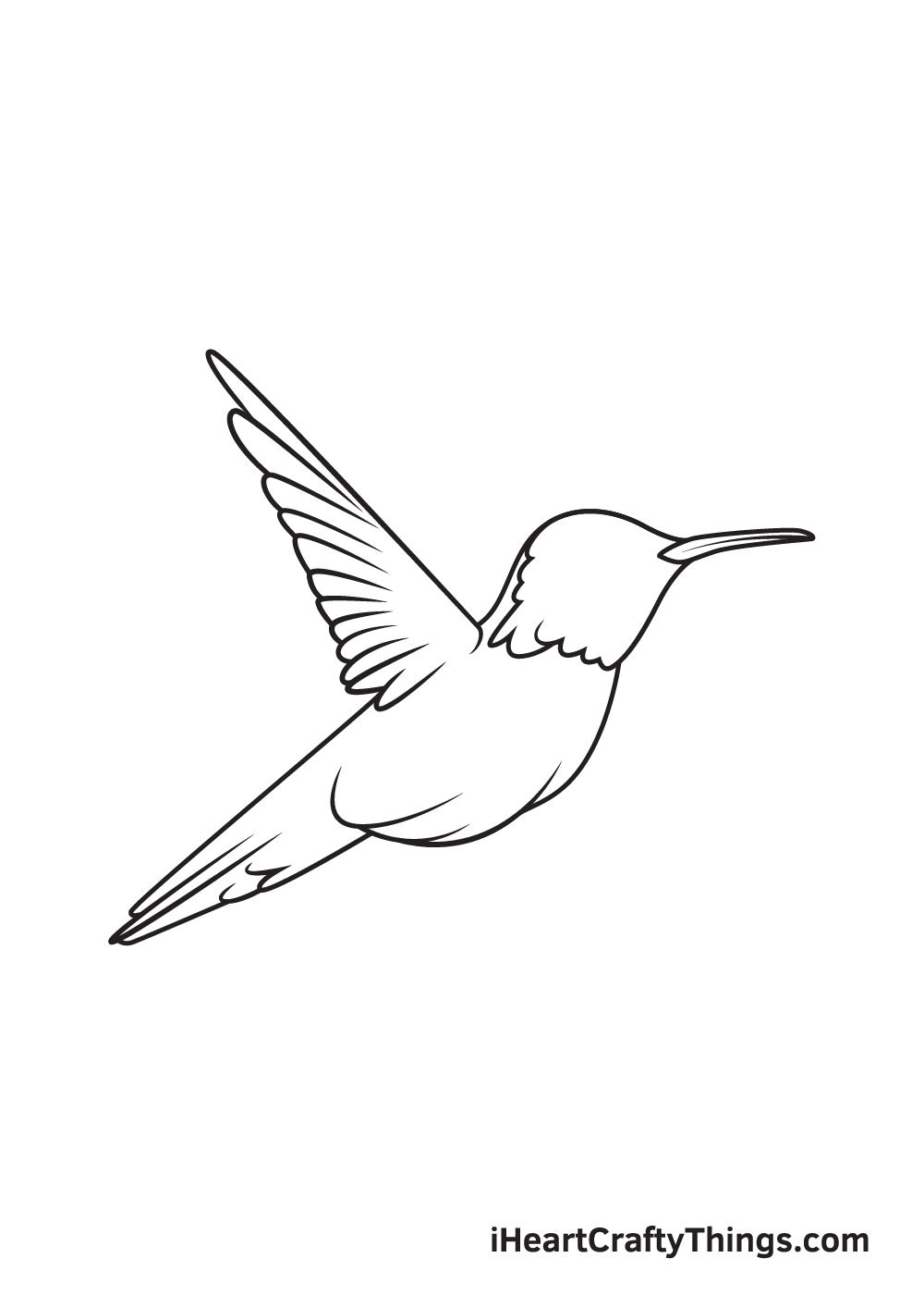 hummingbird drawing step 7