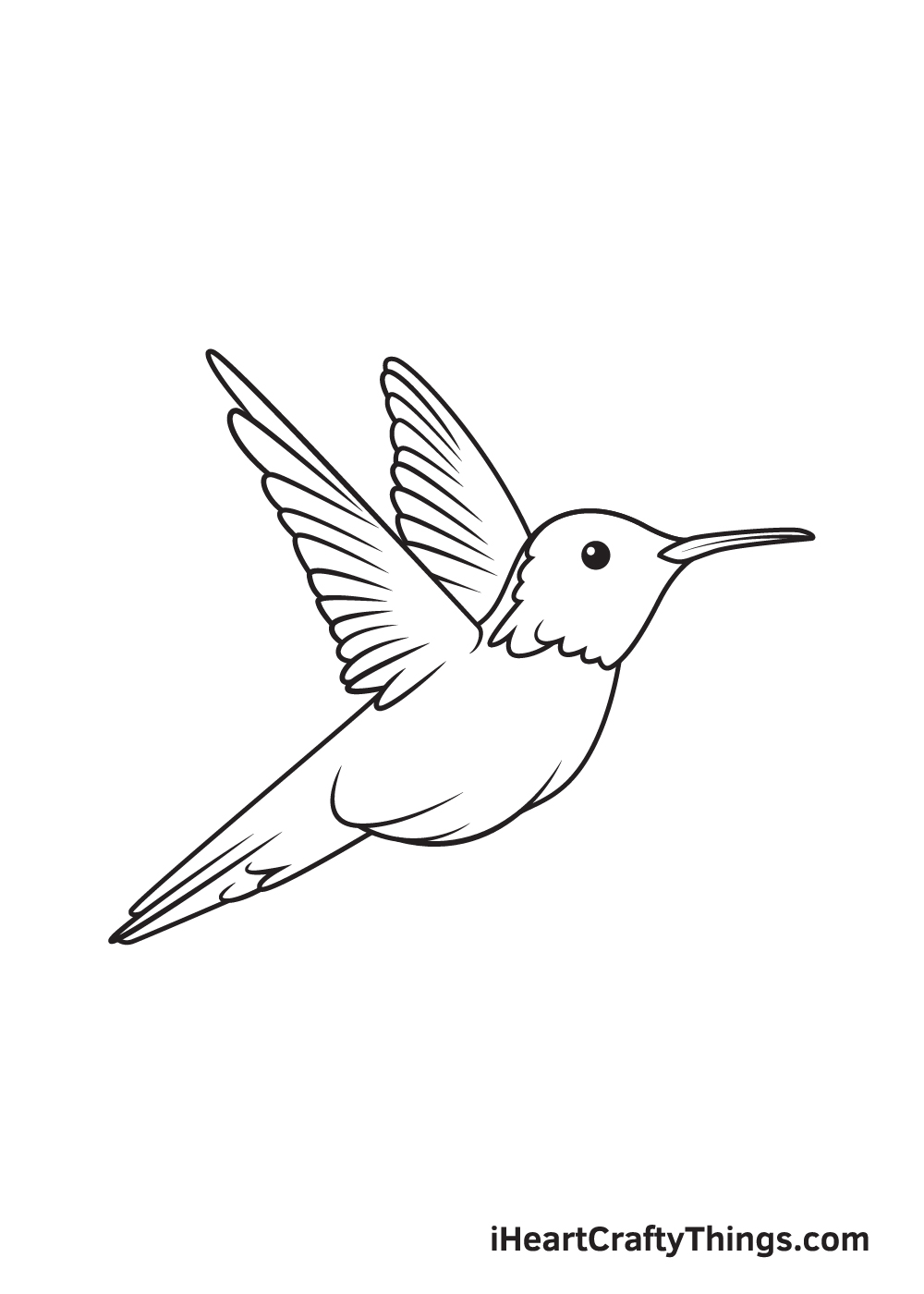 hummingbird drawing step 9