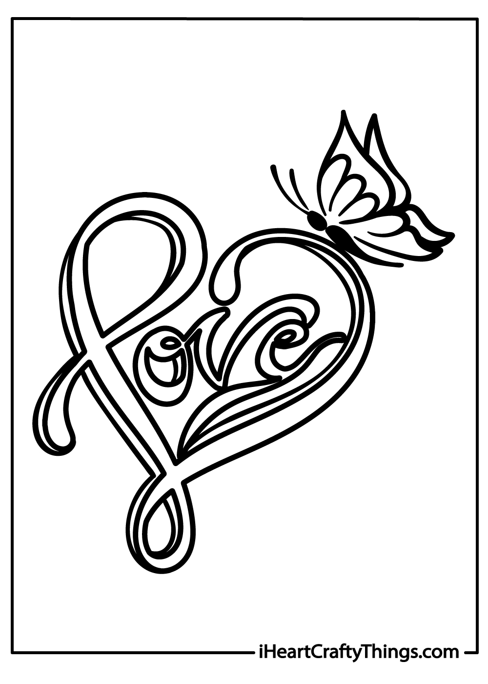 new I Love You coloring printables