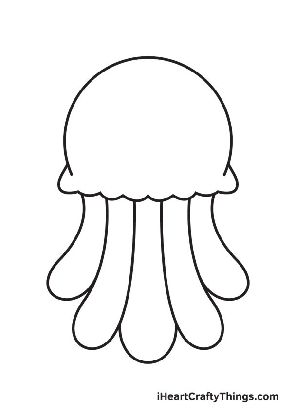 Jellyfish Drawing - How To Draw A Jellyfish Step By Step