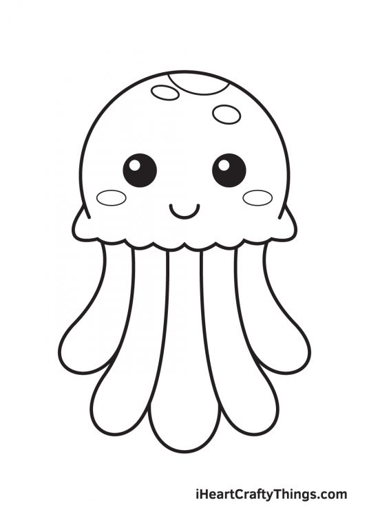 Jellyfish Drawing - How To Draw A Jellyfish Step By Step