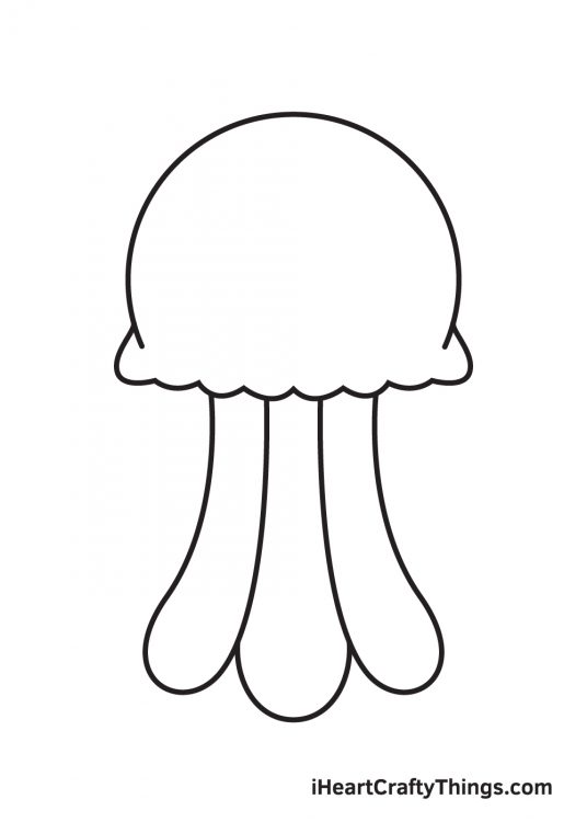 Jellyfish Drawing How To Draw A Jellyfish Step By Step